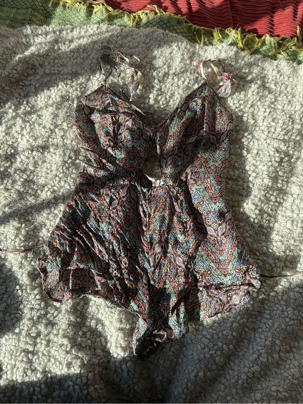 Victoria's Secret Multicolor Silk Romper
